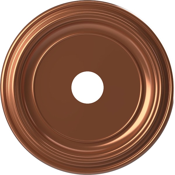 Ekena Millwork Traditional PVC Medallion (Canopies up to 11 1/2"), 19"OD x 3 1/2"ID x 1 1/2"P, Bright Coat Copper CMP19TRBCO - main